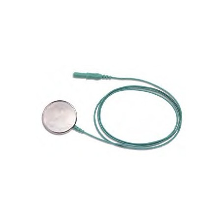 019-401200 Elektroda powierzchniowa uziemiająca metalowa śr. 30,5 mm z kablem 0,75 m, 1 szt.