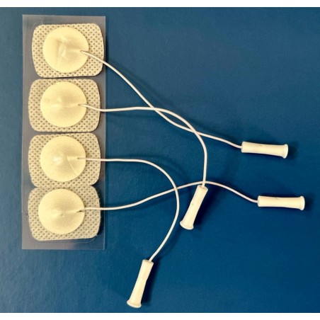 Jednorazowa żelowana elektroda powierzchniowa Ag/AgCl, powierzchnia czynna 10 x 6 mm, z kablem 10 cm, wtyk TP 0,7 mm, 12 szt.