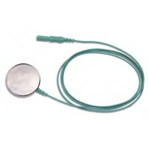 019-401200 Elektroda powierzchniowa uziemiająca metalowa śr. 30,5 mm z kablem 0,75 m, 1 szt.