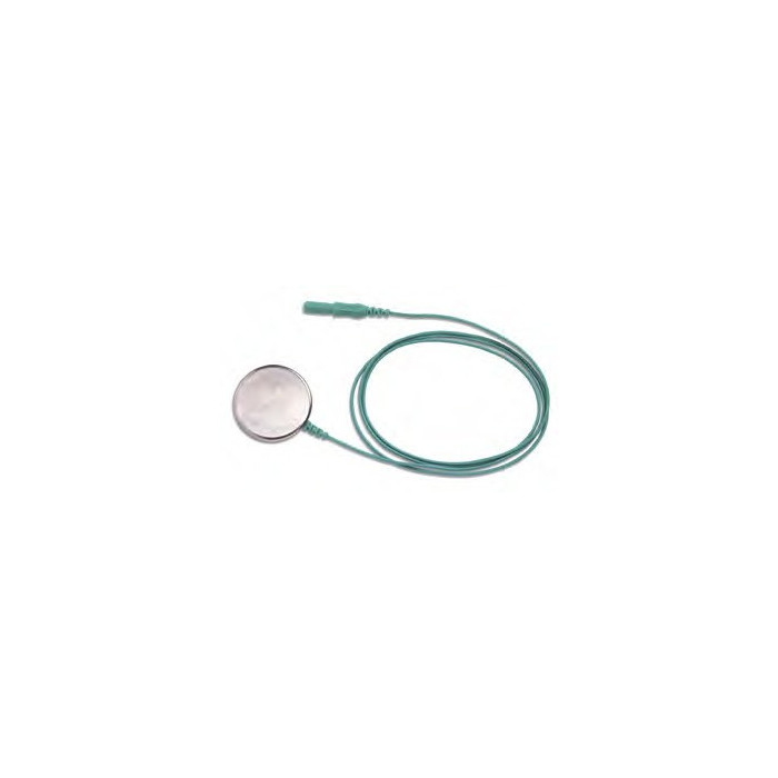 019-401200 Elektroda powierzchniowa uziemiająca metalowa śr. 30,5 mm z kablem 0,75 m, 1 szt.