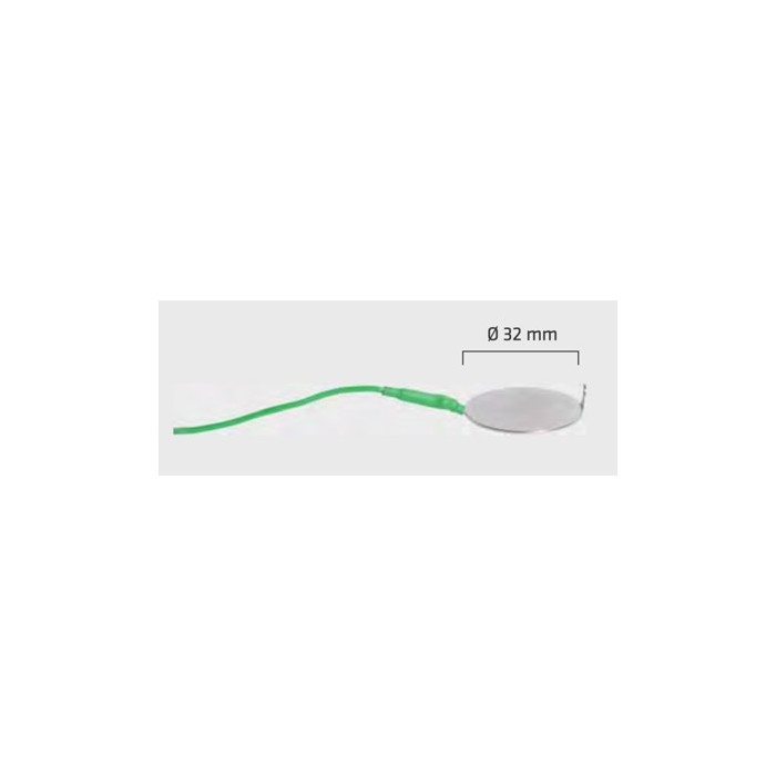 PLGD12263 Elektroda powierzchniowa uziemiająca metalowa, śr. 32 mm z kablem 1,2 m, wtyk TP 1,5 mm, 1 szt.