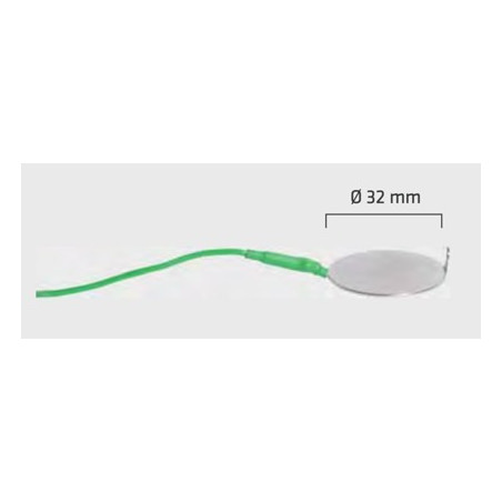 PLGD12263 Elektroda powierzchniowa uziemiająca metalowa, śr. 32 mm z kablem 1,2 m, wtyk TP 1,5 mm, 1 szt.